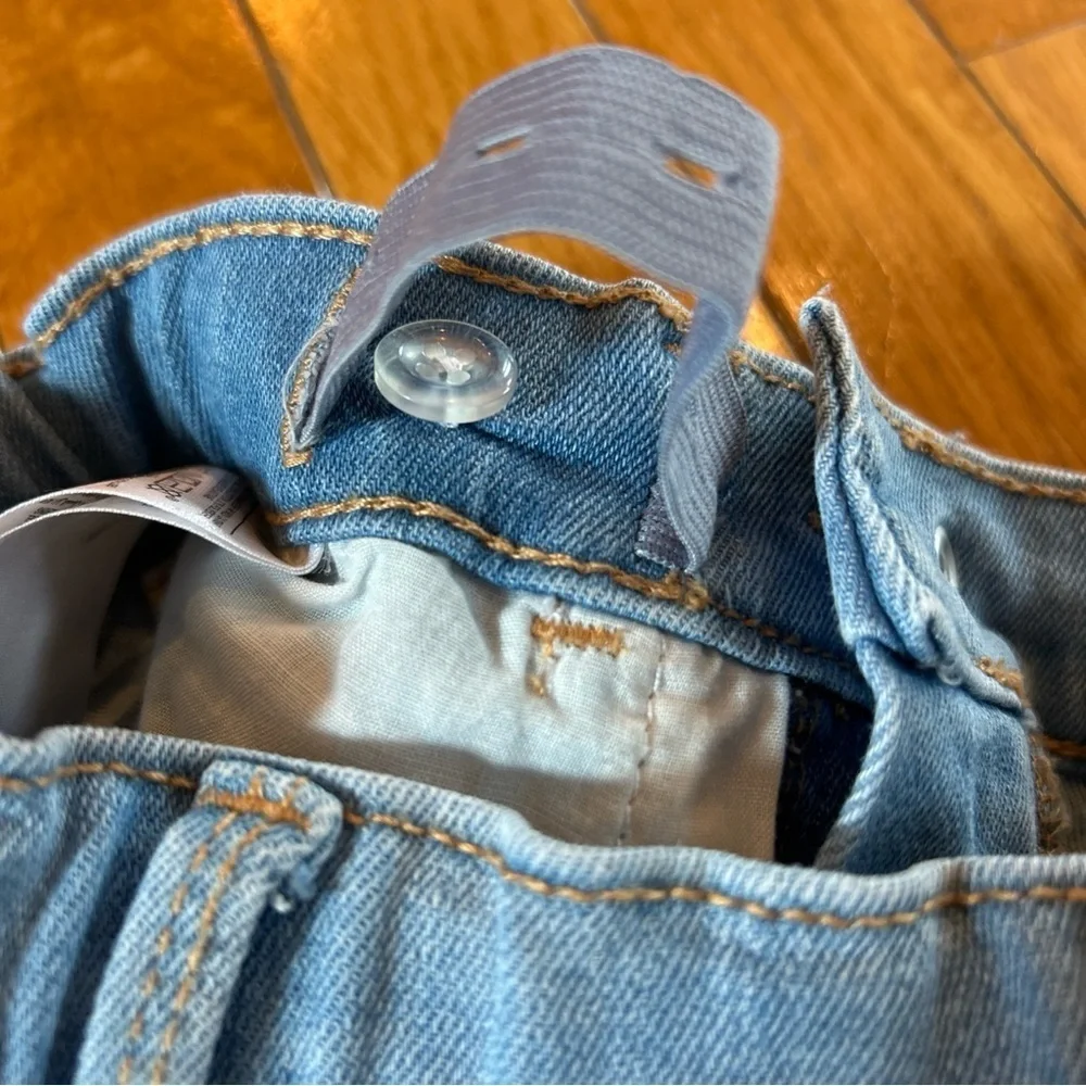2 Pairs Old Navy Rockstar High Rise Stretch Light Blue Denim Jeans Girls Sz 8